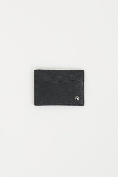 Mont Blanc Black Leather Bifold Wallet