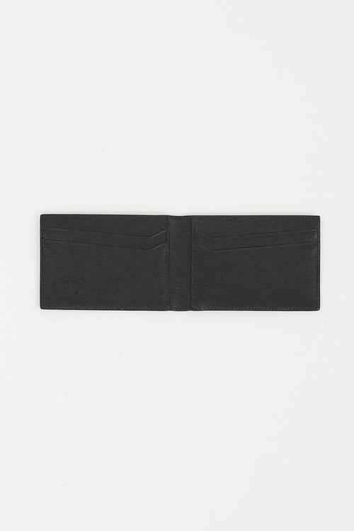 Mont Blanc Black Leather Bifold Wallet