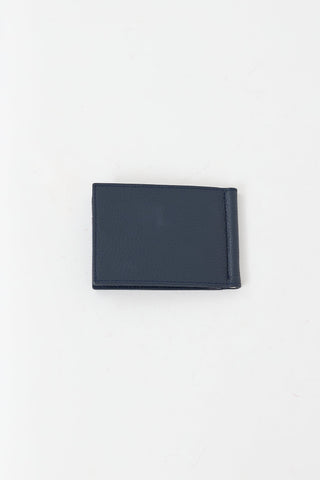 Mont Blanc Navy Leather Bifold Wallet