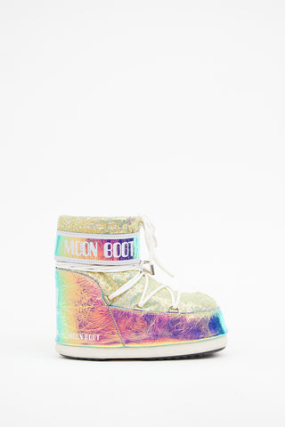 Moon Boot Iridescent Sequin Short Boot