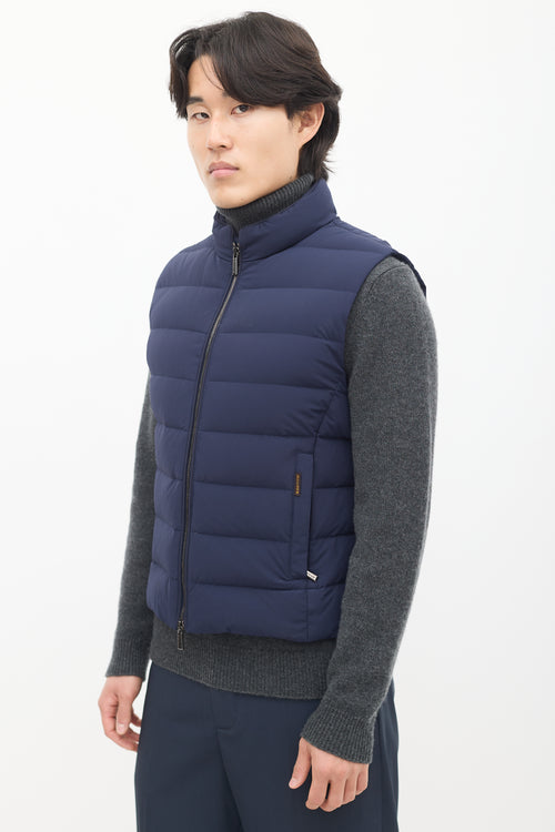 Moorer Navy Down Padded Vest