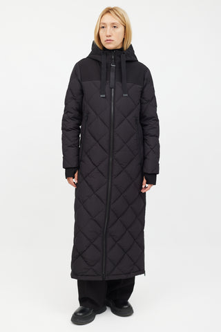 Moose Knuckles Black Nylon Quilted Parka