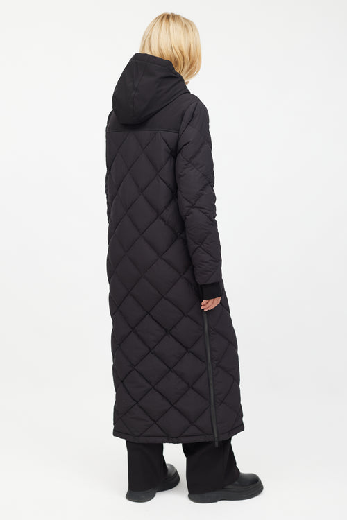 Moose Knuckles Black Nylon Quilted Parka