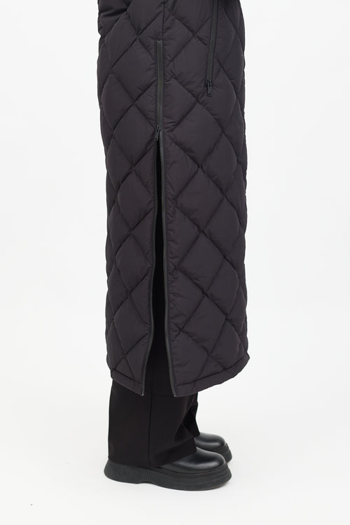 Moose Knuckles Black Nylon Quilted Parka