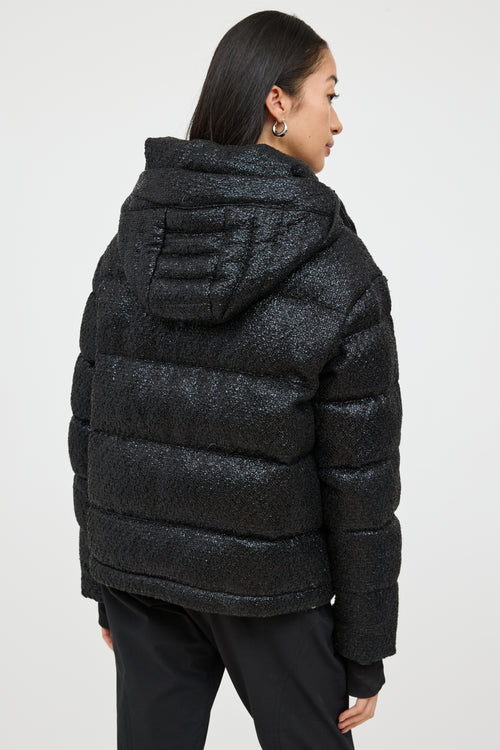 Moose Knuckles Black Gilley Textured Down Jacket