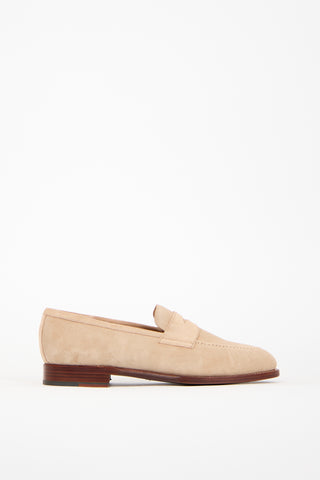 Morjas Beige Suede Penny Loafer