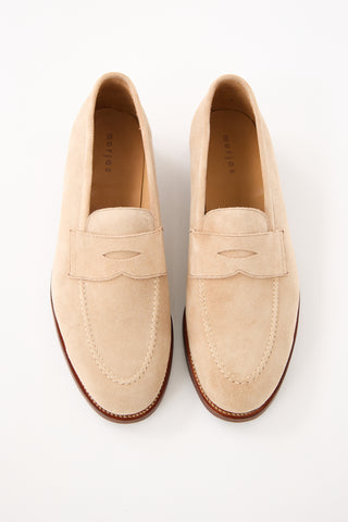 Morjas Beige Suede Penny Loafer