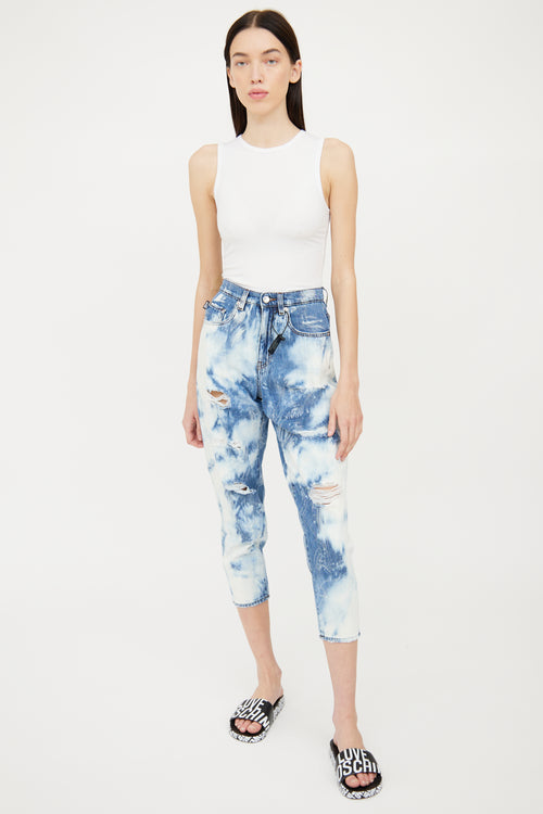 Moschino Acid Wash Distressed Jean