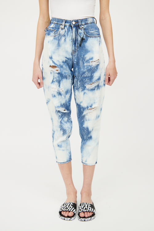 Moschino Acid Wash Distressed Jean