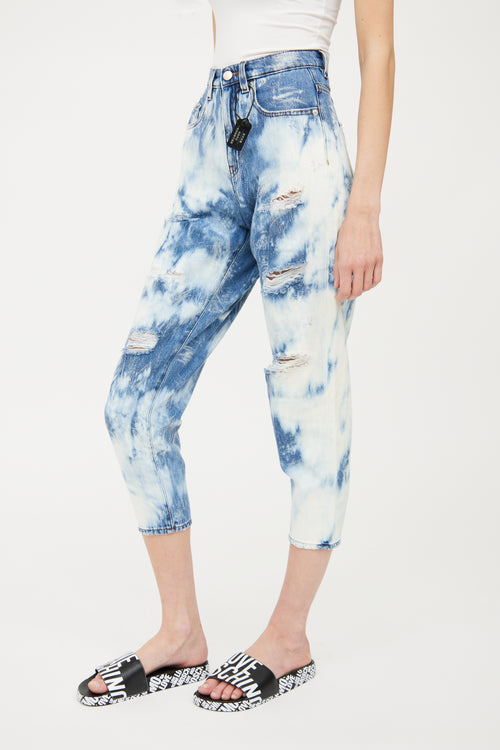 Moschino Acid Wash Distressed Jean