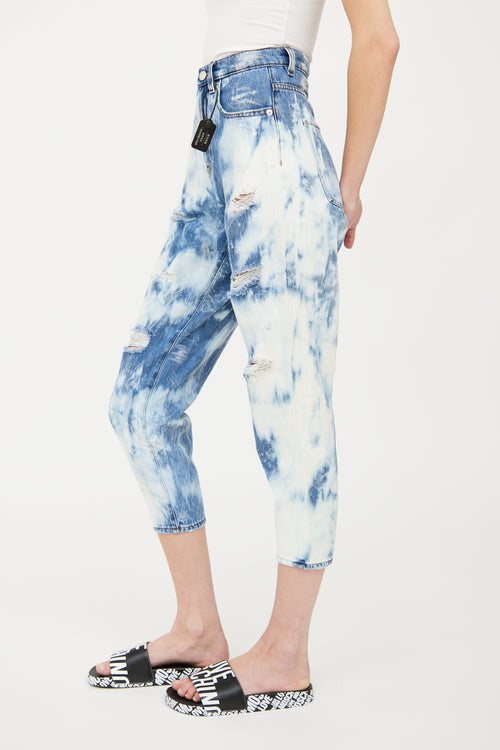 Moschino Acid Wash Distressed Jean