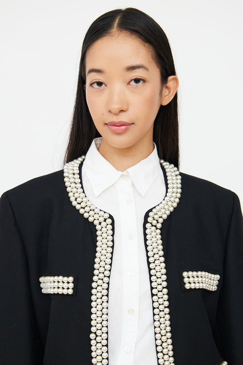 Pearl Wool Crop Jacket