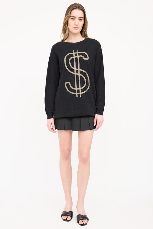 Moschino Wool Dollar Sign Sweater