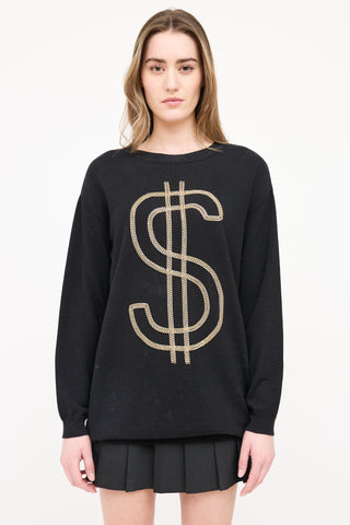 Moschino Wool Dollar Sign Sweater