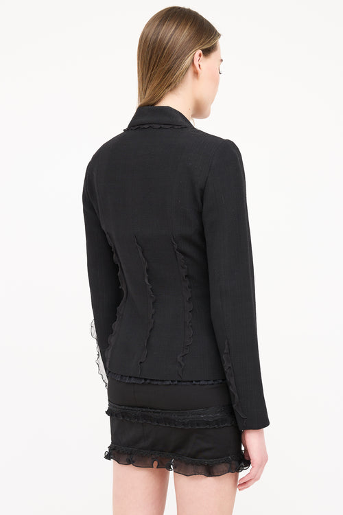 Moschino Wool Ruffled Blazer