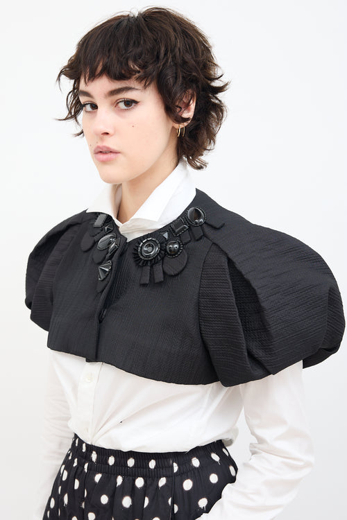 Moschino Couture Black Puff Sleeve Bolero