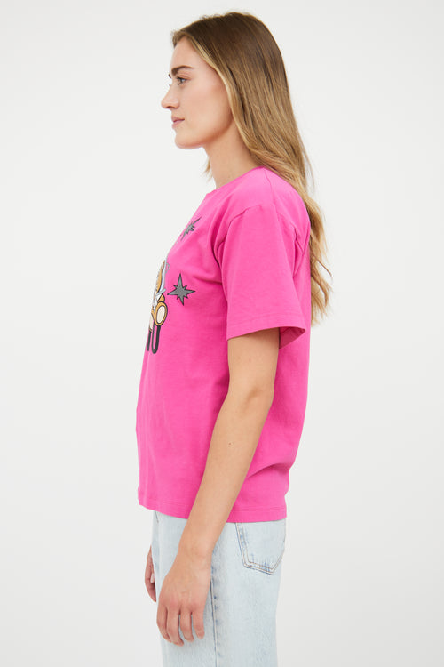 Moschino Pink Bear Astro T-Shirt