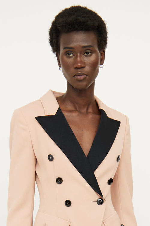 Moschino Pink 
Black Long Sleeve Blazer