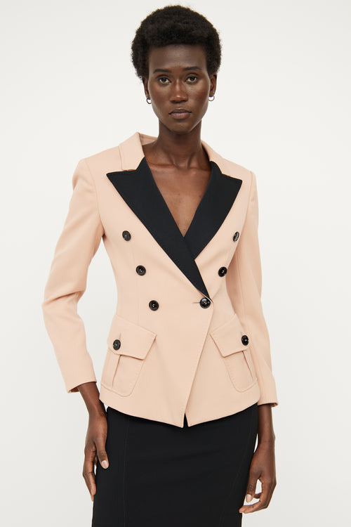 Moschino Pink 
Black Long Sleeve Blazer