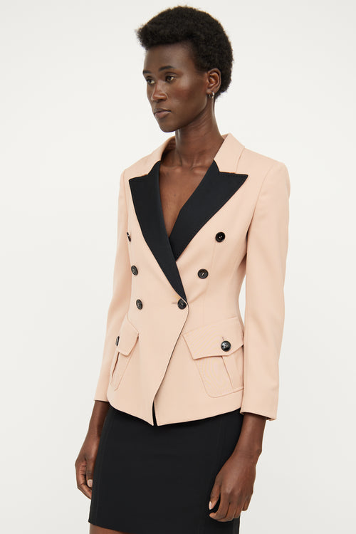 Moschino Pink 
Black Long Sleeve Blazer