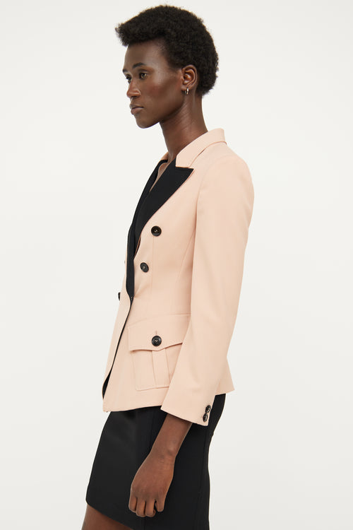 Moschino Pink 
Black Long Sleeve Blazer