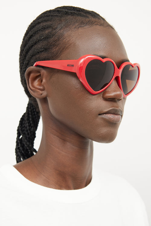 Moschino Red Heart MO585-01S Sunglasses