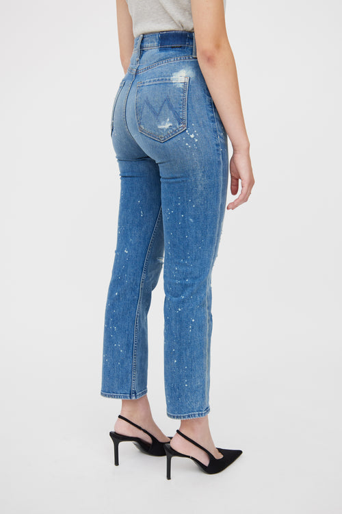 Mother Blue Medium Wash Rider Ankle Jean