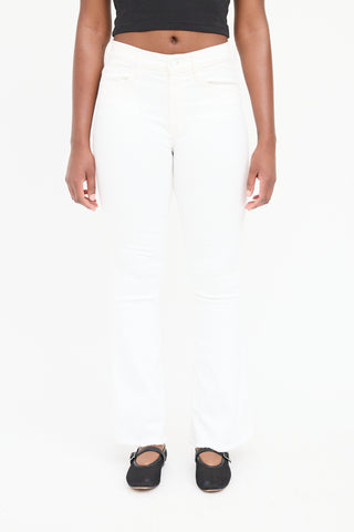 Victoria Beckham Portland White Leg Jean