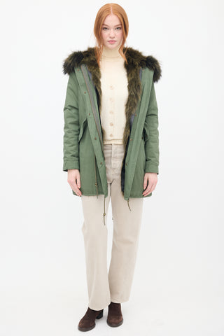 Mr 
Mrs Italy Green Fur 2-in-1 Parka