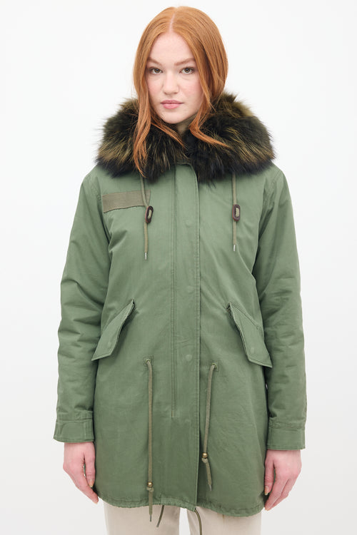 Mr 
Mrs Italy Green Fur 2-in-1 Parka