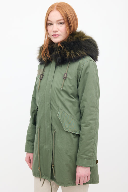 Mr 
Mrs Italy Green Fur 2-in-1 Parka