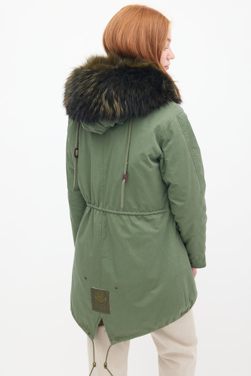 Mr 
Mrs Italy Green Fur 2-in-1 Parka