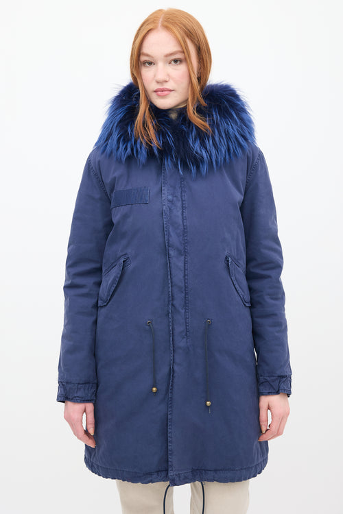 Mr 
Mrs Italy Navy Fur Lined Parka