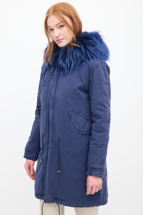 Mr 
Mrs Italy Navy Fur Lined Parka