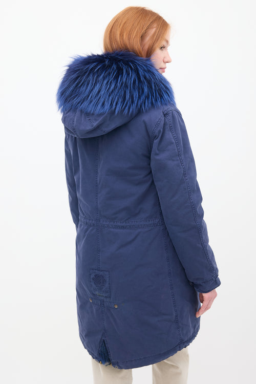 Mr 
Mrs Italy Navy Fur Lined Parka