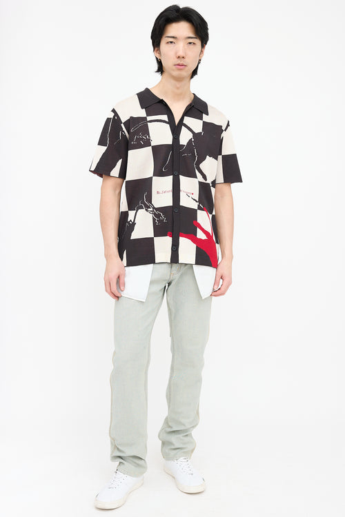 Mr. Saturday Checked Knit Shirt