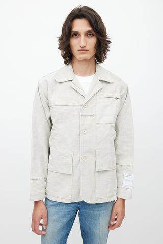 Mr. Saturday Grey Mudd Club Patched Jacket