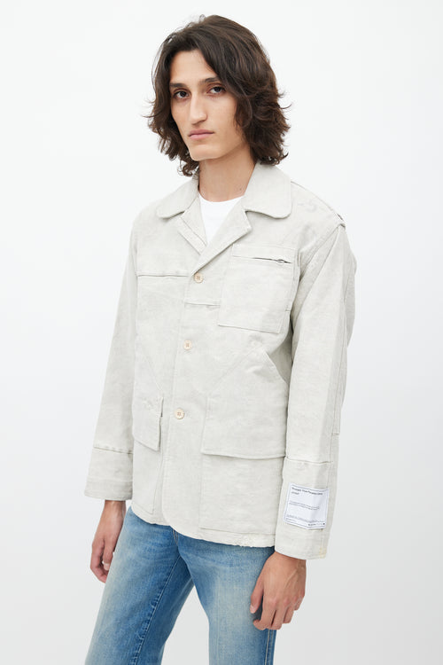 Mr. Saturday Grey Mudd Club Patched Jacket