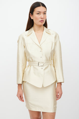 Mugler Gold Silk Co-Ord Set