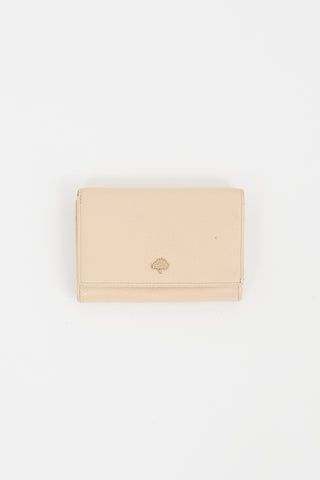 Mulberry Cream Leather Tree French Purse Wallet