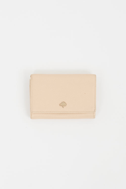 Mulberry Cream Leather Tree French Purse Wallet