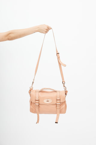 Pink Leather Shoulder Bag