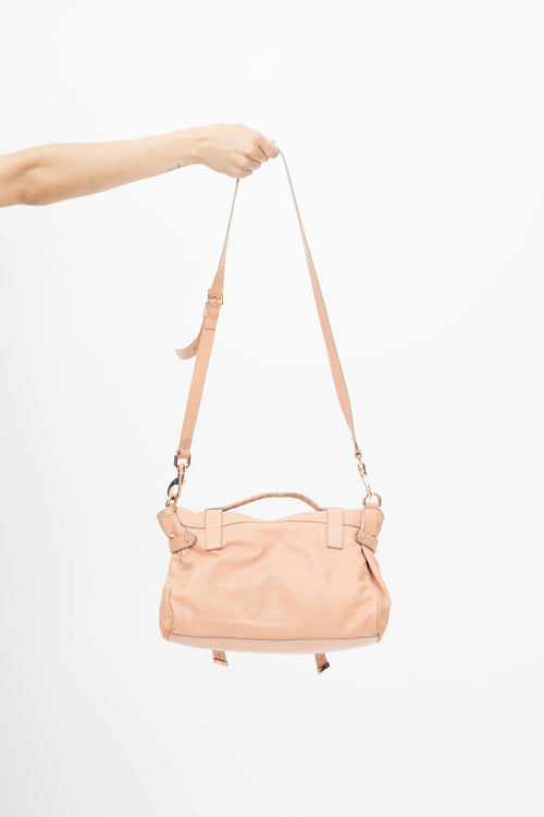 Pink Leather Shoulder Bag