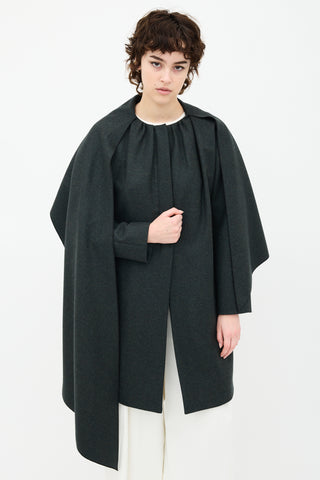 Mulberry Wool Cape Coat