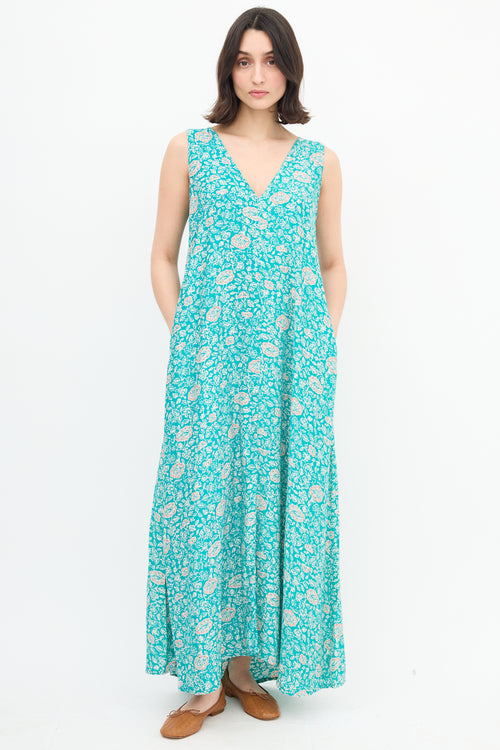 Natalie Martin Floral Silk Maxi Dress