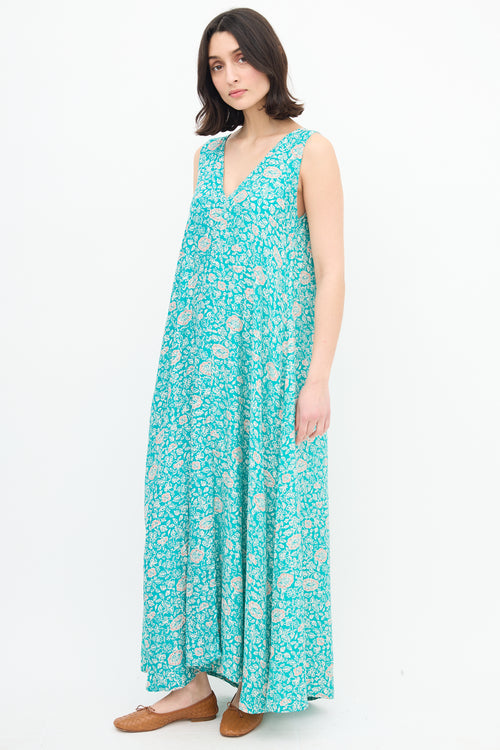 Natalie Martin Floral Silk Maxi Dress