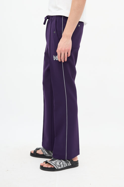 Needles Purple Pintuck Straight Leg Trouser