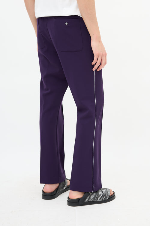 Needles Purple Pintuck Straight Leg Trouser