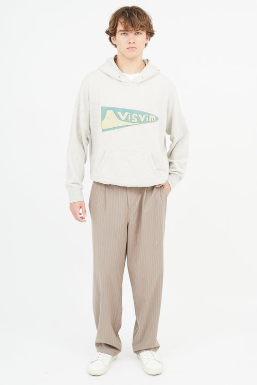 Visvim Grey Jumbo Flag Hoodie