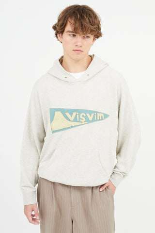 Visvim Grey Jumbo Flag Hoodie